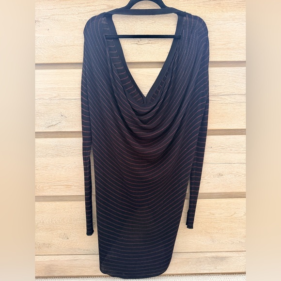 Alexander Wang Sweaters - Alexander Wang Black and Red Striped Sweater with stunning drape back